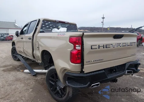2022 Chevrolet Silverado 1500 Custom Trail Boss из США, поврежденный, VIN 3GCPDCED0NG657223